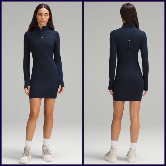 Lululemon Define Long-Sleeve Dress Luon True Navy Size 2 NWT 💙 - Picture 1 of 5